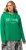 Ulla Popken City Name Graphic Hoodie Emerald Green - Hettegensere og collegegensere - Myke gensere, hettegensere og strikk