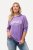 Ulla Popken City Name Graphic Hoodie Light Purple - Hettegensere og collegegensere - Myke gensere, hettegensere og strikk