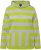 Ulla Popken Mixed Stripe Long Sleeve Hoodie Apple Green - Hettegensere og collegegensere - Myke gensere, hettegensere og strikk