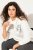 Ulla Popken Face Graphic Long Sleeve Hoodie Off-White - Hettegensere og collegegensere - Myke gensere, hettegensere og strikk