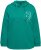 Ulla Popken Face Graphic Long Sleeve Hoodie Emerald Green - Hettegensere og collegegensere - Myke gensere, hettegensere og strikk