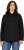 Ulla Popken Cable Knit Long Sleeve Hoodie Black - Hettegensere og collegegensere - 
