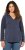Ulla Popken Open Edged Long Sleeve V-Neck Hoodie Navy - Hettegensere og collegegensere - 