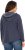 Ulla Popken Open Edged Long Sleeve V-Neck Hoodie Navy - Hettegensere og collegegensere - 