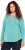 Ulla Popken Open Edged Long Sleeve V-Neck Hoodie Mint Green - Hettegensere og collegegensere - Myke gensere, hettegensere og strikk