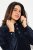 Ulla Popken Corduroy Hoodie Navy - Hettegensere og collegegensere - Myke gensere, hettegensere og strikk
