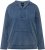 Ulla Popken Raw Hem Long Sleeve Hoodie Night Blue - Hettegensere og collegegensere - Myke gensere, hettegensere og strikk