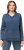 Ulla Popken Raw Hem Long Sleeve Hoodie Night Blue - Hettegensere og collegegensere - Myke gensere, hettegensere og strikk
