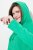 Ulla Popken Lettering GLOWING Hoodie Moss Green - Hettegensere og collegegensere - Myke gensere, hettegensere og strikk