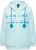 Ulla Popken Plush Alpine Striped Motif Loungewear Hoodie Baby Blue - Hettegensere og collegegensere - 