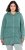 Ulla Popken Tiered Flounce Panel Zip Up Hoodie Green - Hettegensere og collegegensere - Myke gensere, hettegensere og strikk