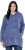 Ulla Popken Tiered Flounce Panel Zip Up Hoodie Atlantic Blue - Hettegensere og collegegensere - Myke gensere, hettegensere og strikk