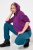 Ulla Popken Fleece Sweatshirt Hoodie Aubergine - Hettegensere og collegegensere - Myke gensere, hettegensere og strikk