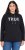 Ulla Popken TRUE Lettering Hoodie Black - Hettegensere og collegegensere - Myke gensere, hettegensere og strikk