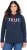 Ulla Popken TRUE Lettering Hoodie Navy Blue - Hettegensere og collegegensere - Myke gensere, hettegensere og strikk