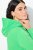 Ulla Popken TRUE Lettering Hoodie Mint Green - Hettegensere og collegegensere - Myke gensere, hettegensere og strikk