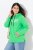Ulla Popken TRUE Lettering Hoodie Mint Green - Hettegensere og collegegensere - Myke gensere, hettegensere og strikk