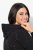 Ulla Popken Eyelet Embroidered Zip-Up Hoodie Black - Hettegensere og collegegensere - Myke gensere, hettegensere og strikk