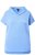 Ulla Popken Quick Drying Short Sleeve Hoodie Light Blue - Hettegensere og collegegensere - 