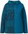 Ulla Popken Split Print LOVE Hoodie Teal - Hettegensere og collegegensere - 
