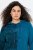 Ulla Popken Split Print LOVE Hoodie Teal - Hettegensere og collegegensere - Myke gensere, hettegensere og strikk