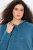 Ulla Popken Rhinestone Drawstring Moon Wash Hoodie Teal - Hettegensere og collegegensere - Myke gensere, hettegensere og strikk