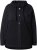 Ulla Popken Mixed Texture Button Down Hoodie Black - Hettegensere og collegegensere - Myke gensere, hettegensere og strikk
