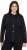 Ulla Popken Mixed Texture Button Down Hoodie Black - Hettegensere og collegegensere - Myke gensere, hettegensere og strikk