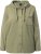 Ulla Popken Mixed Texture Button Down Hoodie Pond Green - Hettegensere og collegegensere - 