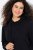 Ulla Popken Decorative Lace-Up Hoodie Black - Hettegensere og collegegensere - Myke gensere, hettegensere og strikk