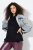 Ulla Popken Decorative Lace-Up Hoodie Black - Hettegensere og collegegensere - Myke gensere, hettegensere og strikk