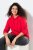 Ulla Popken Decorative Lace-Up Hoodie Lychee - Ulla Popken - Ulla Popken Plus-Size Klær