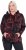 Ulla Popken Fleece Flower Print Zip-Up Hoodie Black - Hettegensere og collegegensere - 