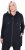 Ulla Popken Contrast Piping Zip-Up Hoodie Black - Hettegensere og collegegensere - Myke gensere, hettegensere og strikk