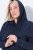 Ulla Popken Contrast Piping Zip-Up Hoodie Navy - Hettegensere og collegegensere - Myke gensere, hettegensere og strikk