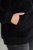 Ulla Popken Teddy Fleece Zip-Up Hoodie Black - Hettegensere og collegegensere - Myke gensere, hettegensere og strikk
