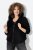 Ulla Popken Teddy Fleece Zip-Up Hoodie Black - Hettegensere og collegegensere - Myke gensere, hettegensere og strikk