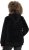 Ulla Popken Teddy Fleece Zip-Up Hoodie Black - Hettegensere og collegegensere - Myke gensere, hettegensere og strikk