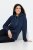 Ulla Popken Relaxed Fit Long Sleeve Hoodie Navy - Hettegensere og collegegensere - Myke gensere, hettegensere og strikk