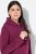 Ulla Popken Relaxed Fit Long Sleeve Hoodie Dark Berry - Hettegensere og collegegensere - Myke gensere, hettegensere og strikk