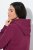 Ulla Popken Relaxed Fit Long Sleeve Hoodie Dark Berry - Hettegensere og collegegensere - Myke gensere, hettegensere og strikk