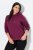 Ulla Popken Relaxed Fit Long Sleeve Hoodie Dark Berry - Hettegensere og collegegensere - Myke gensere, hettegensere og strikk