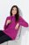 Ulla Popken Relaxed Fit Long Sleeve Hoodie Berry - Hettegensere og collegegensere - Myke gensere, hettegensere og strikk