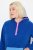 Ulla Popken Color Block Fleece Hoodie Denim Blue - Hettegensere og collegegensere - Myke gensere, hettegensere og strikk