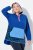 Ulla Popken Color Block Fleece Hoodie Denim Blue - Hettegensere og collegegensere - Myke gensere, hettegensere og strikk
