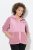 Ulla Popken Mixed Texture Hoodie Wildberry - Hettegensere og collegegensere - Myke gensere, hettegensere og strikk