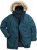 Men Plus Parka With Fur Hood Dark Green - Jakker - Store jakker - 2XL-12XL