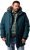 Men Plus Parka With Fur Hood Dark Green - Jakker - Store jakker - 2XL-12XL