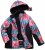 Ulla Popken HYPRAR Graphic Stripe Fully Lined Ski Jacket Teal - Jakker - 