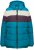 Ulla Popken HYPRAR Striped Triple Function Fully Lined Quilted Jacket Dark Petrol - Jakker - 